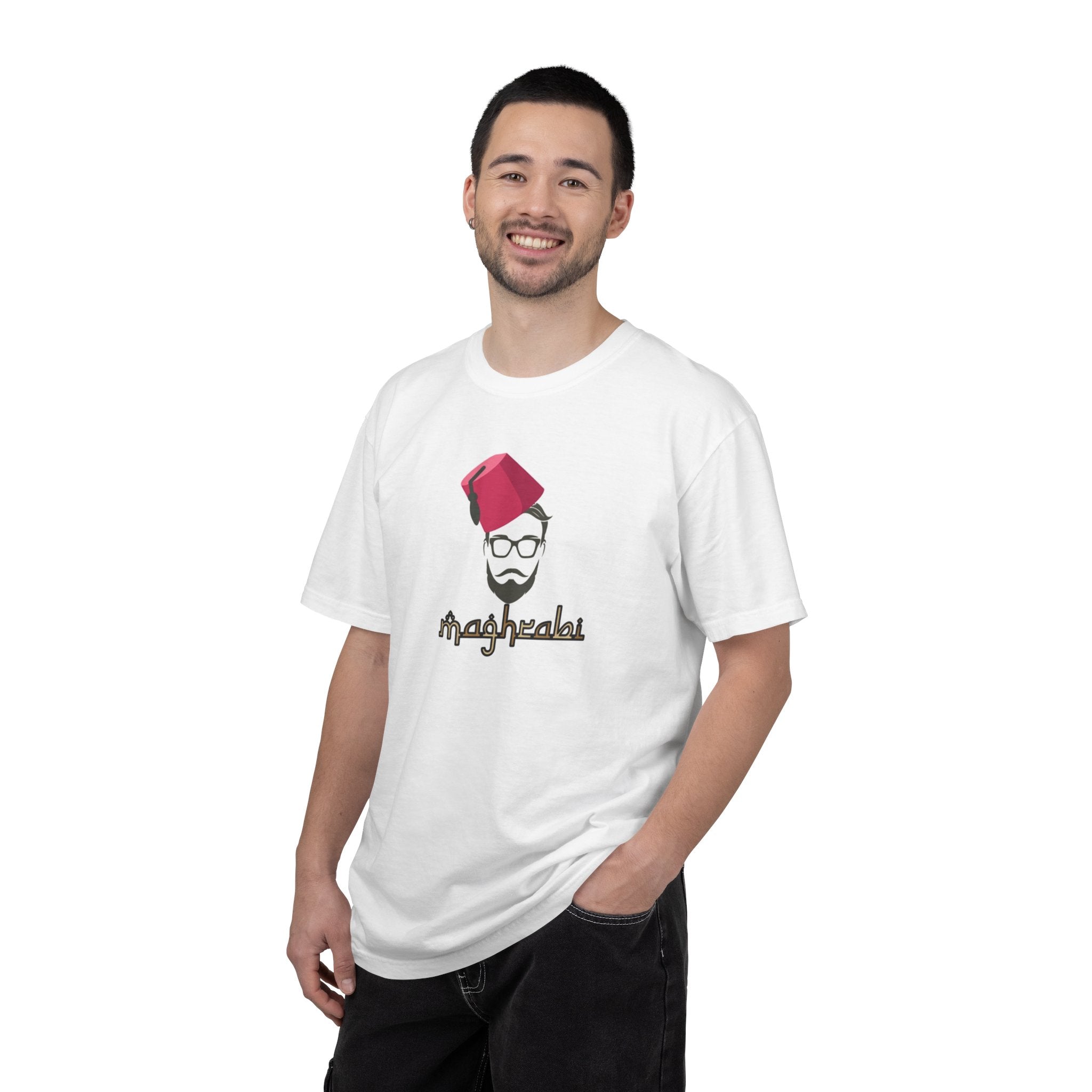 T-Shirt — Maghrebai Beard Icon with Fez Graphic