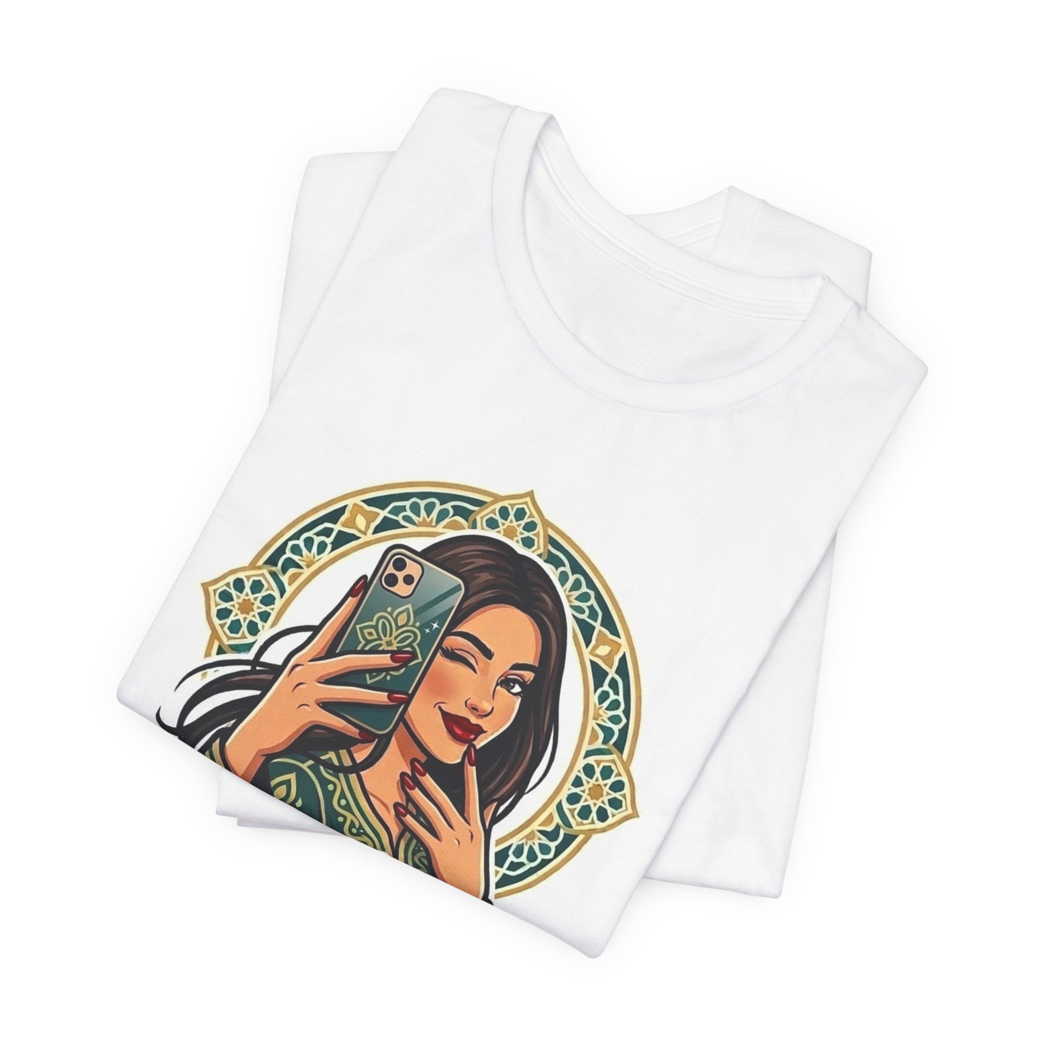 Arabic Selfie Graphic Tee — سيلفي Cute Portrait T-Shirt