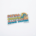 Personalized Name Spiral Journal — "Fatima Choufni Rani Tayer" Colorful Sticker Design