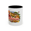 Andalucía Travel Coffee Mug — Spanish Guitar & Paella Accent Mug