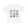 Breakfast Sticker Collage T-Shirt — Cute Retro Food Graphic Tee